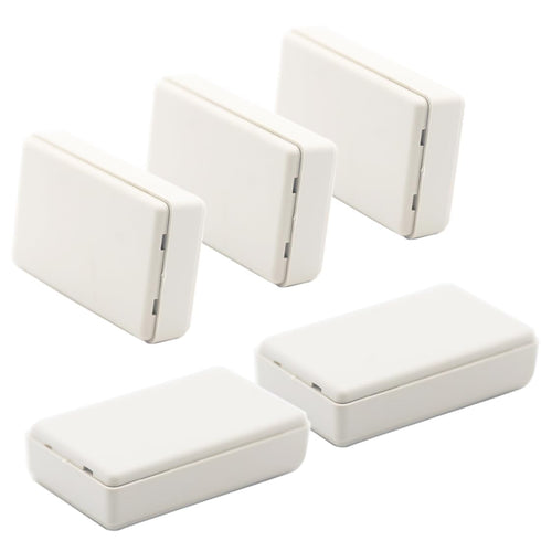 Zulkit 5Pcs ABS Plastic Electrical Project Boxes, Small Junction Box, White, 2.28 x 1.38 x 0.59 inch