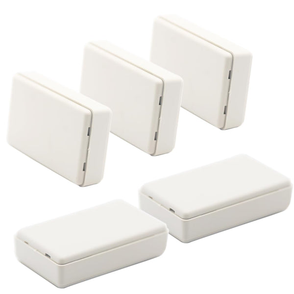 Zulkit 5Pcs ABS Plastic Electrical Project Boxes, Small Junction Box, White, 2.28 x 1.38 x 0.59 inch