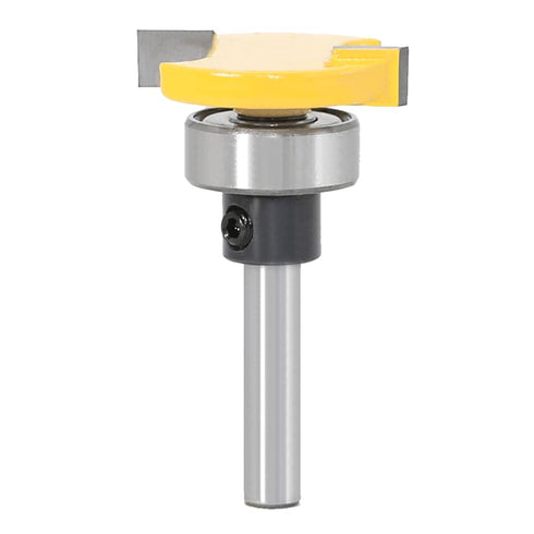 Mesee T Slotting Router Bit with Bearing, 1/4 Inch Shank T-Track Slot Cutter for Woodworking Milling Slab Flattening