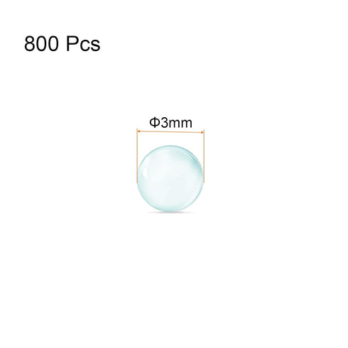 800pcs Glass Ball Boiling Stones 3mm Soda Lime Glass Beads for Bottle Shaking Mixing, Clear