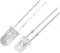 Vrabocry 100 pcs 3mm Warm White LED Diode Lights Clear Round Transparent DC