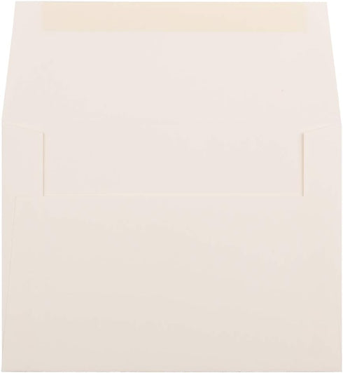 JAM PAPER A6 Strathmore Invitation Envelopes - 4 3/4 x 6 1/2 - Natural White Wove - 50 Count
