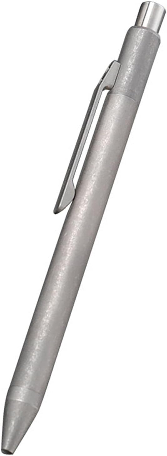 Titanium Alloy Ballpoint Pen 5.39" Length with Clip for Business Office Daily Use
