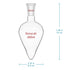 Stonylab Recovery Flask, Heavy Wall Single Neck Borosilicate Glass Rotary Evaporator Flask, 250 ml Pear-Shaped