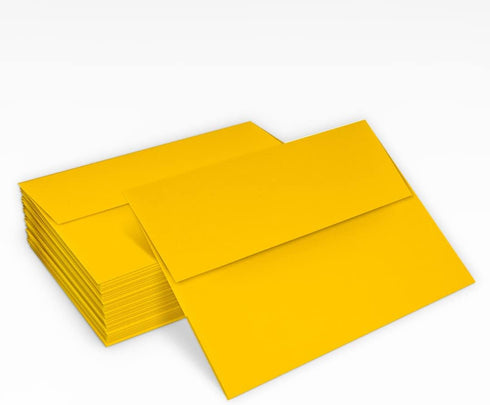 LUXPaper A2 Invitation Envelopes | Peel & Press | Sunflower Yellow | 4 3/8" x 5 3/4" | 80lb. Text | 50 Qty