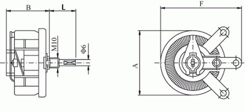 Electronics-Salon 100 50W 50 Ohm Watts High Power Wirewound Potentiometer, Rheostat, Variable Resistor.