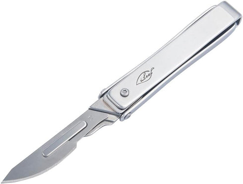 ILEAF Stainless Steel Pocket Folding Utility Knife with 10 Replaceable Blades, Ultra Compact and Lightweight Design