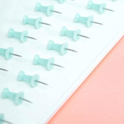 Paper Clips and Binder Clips Set, 3 Pack, 216 pcs, Cute Green Metal Assorted Sized Binders with Push Pins