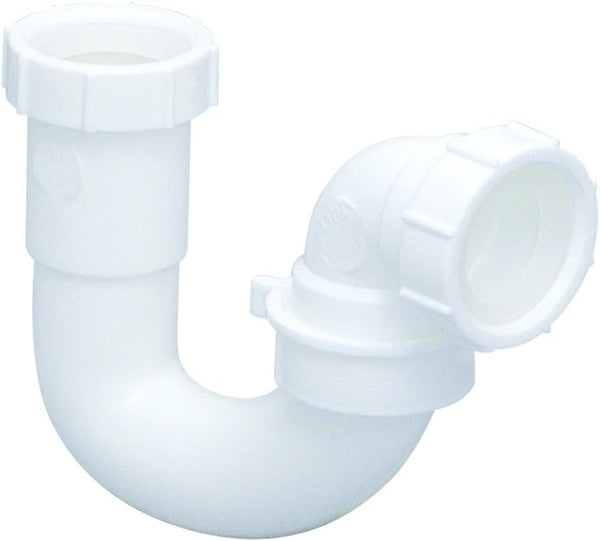 EZ-FLO 1-1/2 Inch Kitchen Sink Drain Pipe with Captive Nut, White Polypropylene