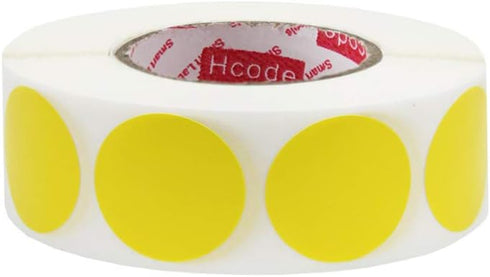 Hcode 1 Inch Color Coding Label Stickers, 1000 Pieces, Garage Sale Blank Round Adhesive Dots
