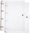 SUPERFINDINGS 2PCS Clear A4 Notebook Binder, PVC Plastic Covers, 4 Rings, Loose Leaf Binder, 12.4x10.4x1.18inch