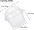 200pcs 250 ML Disposable Dessert Cups: Clear Plastic Cups with No Holes Dome Lids for Snacks Yogurt Pudding Cupcake