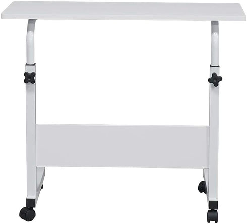 NAICKUC 31.5Inch Standing Desk - Side Table Adjustable Height, Portable Laptop Cart, C-Shaped Bed Couch end Tables