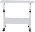 NAICKUC 31.5Inch Standing Desk - Side Table Adjustable Height, Portable Laptop Cart, C-Shaped Bed Couch end Tables