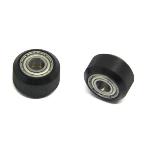 Zeberoxyz 10pcs POM Small Pulley V-Slot Wheels Kit with Double Bearing+10pcs Hexagonal Eccentric Column+10pcs Round Isolation Column for Aluminum Extrusion 3D Printer Parts (30pcs/Kit Small Wheels)