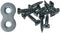 Heavy Duty Figure 8 Table Top Connector or Desk Top Fastener Clip, 20-Pack with Screws, 12 Gauge Steel