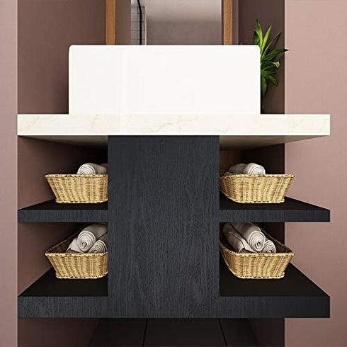 Black Wood Wallpaper, Peel and Stick Self-Adhesive Removable Wallpaper for Countertop and Kitchen Wall, 17.7 197