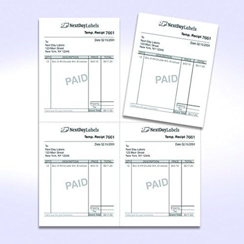 NextDayLabels 8-1/2 x 11 Blank Perforated Paper | 24# Paper, 500 Sheets/Ream, Item #1689