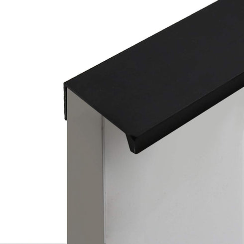 LC LICTOP 80mm/3.15" Black Modern Style Finger Edge Tab Pull Handle, Aluminum Drawer Pulls, 2Pcs
