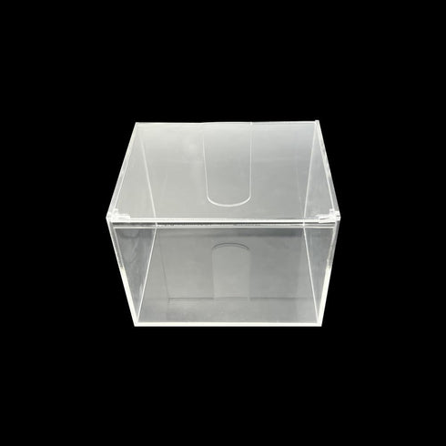 1PC U-Slot Dental Bib Dispenser Storage Box with Cover, Durable Acrylic Dental Bib Organizer Transparent Plastic Holder