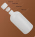 2PCS 1000ml/34oz Empty Plastic Graduated Lab Chemical Container, Reagent Bottle with Inner Plug for Liquid Storage