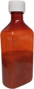 Plastic Amber Liquid Medicine Bottles with Child Resistant Caps, 2oz Pack of 10 Oval Pharmaceutical Prescription Bottles