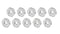 Generic 0.50-20 in. Right Hand Aluminum Jam Nuts - Pack of 10