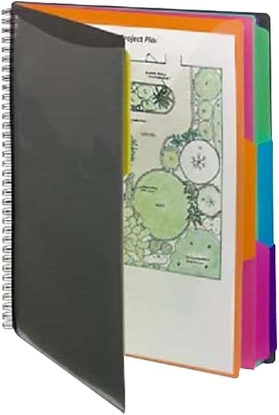 Smead 12 Pocket Poly Project Organizer, Letter Size, 1/3-Cut Tab, Gray with Bright Colors (89207)
