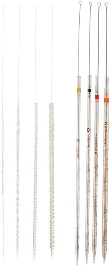 18 Inches Long Wool Tube Brush for Cleaning Glass Pipettes, Endoscope, Straw, Tea and Coffee Spouts, Vases, and Glasses