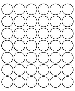 ChromaLabel 1.25 Inch Round Printable Labels, 1050 Stickers per Pack, White for Laser and Inkjet Printers