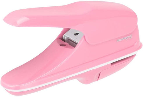 Stapleless Stapler, Compact No Staple Binding Tool, Up to 8 Sheets Binding (Pink)
