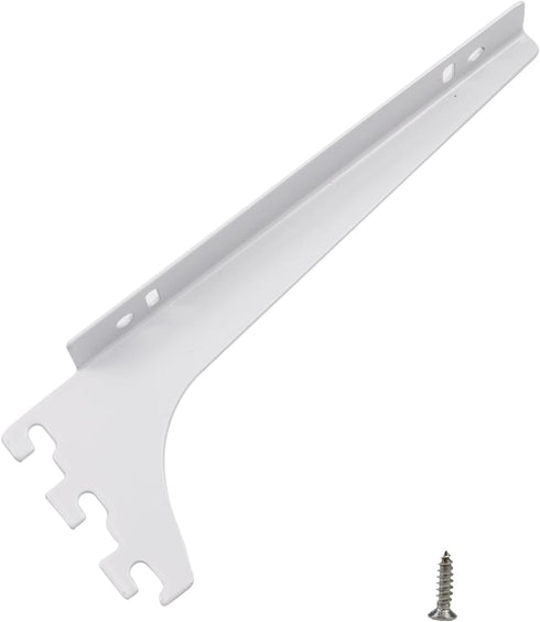 2Pcs 7.6" Single Track System Bracket Upright Bracket Shelf Bracket for Shelves Shelf Install, Bookshelf, Garden