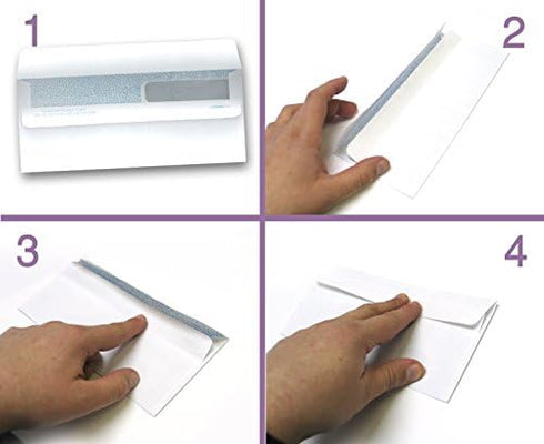 NextDayLabels - 100 Double Window SELF Seal Security Check Envelopes - Compatible with QuickBooks and Other Checks by NextDayLabels