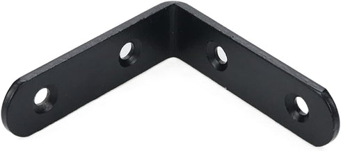 Corner Brace 2.56" x 2.56" Black Right Angle Bracket - 4pcs L Brackets for Home Improvement Projects
