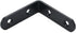 Corner Brace 2.56" x 2.56" Black Right Angle Bracket - 4pcs L Brackets for Home Improvement Projects