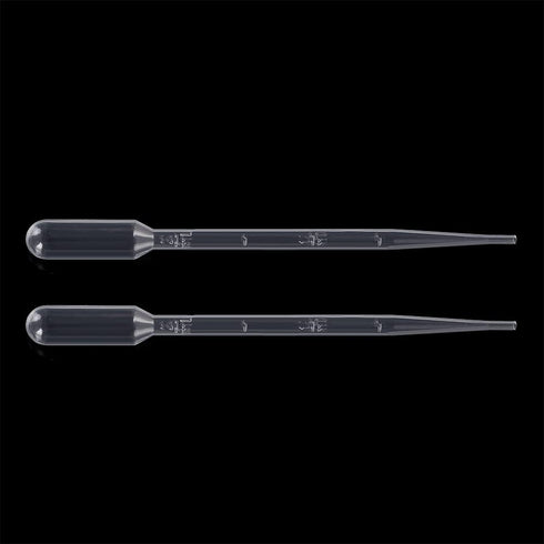 50 Clear Glass Dropper Bottles, 1/3/5ML Essential Oil Tincture Bottles with Measuring Pipette and Lid