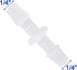 Plastic Hose Barb Fitting, 1/4" x 1/4" Pipe Connectors, Barbed Splicer Mender Joint Adapter Union Fitting, 6 Pcs by BUSY-CORNER