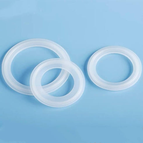 MOZTO 10pcs 154 168mm) Sanitary Tri Clamp Ferrule Silicone Sealing Strip Gasket Ring Washer, for Homebrew Dairy Product