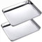 2 Pack Stainless Steel Tray Non Toxic Heavy Duty Thickening Pan for