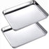 2 Pack Stainless Steel Tray Non Toxic Heavy Duty Thickening Pan for
