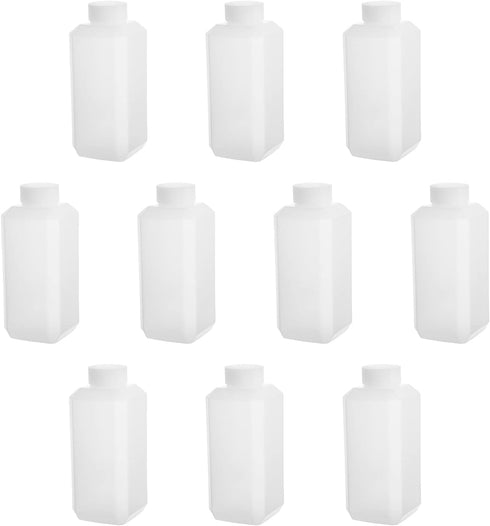 Othmro 10pcs 250ml Plastic Lab Chemical Reagent Bottles, Small Mouth Liquid Storage Containers