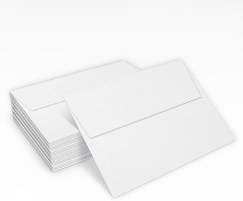 LUXPaper A7 Invitation Envelopes, Peel & Press, 5 1/4" x 7 1/4", Bright White, 50 Qty