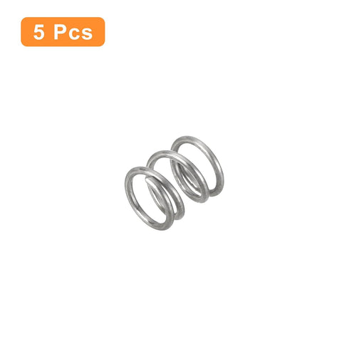 uxcell 5Pcs Compression Spring, Wire Diameter 0.024", 304 Stainless Steel Coil Mechanical Spring, Silver