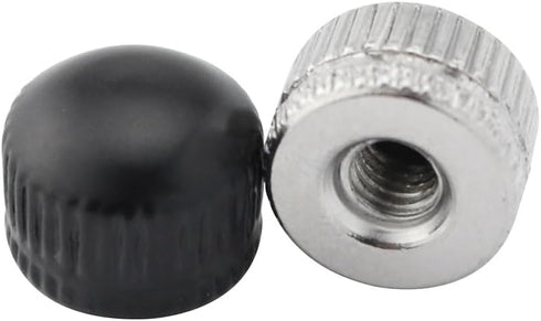 JianLing 10PCS M4 9x11mm 5xChrome 5xBlack Screw Caps for Light Fixtures Hand Tightened Knurled Knob Nuts Replacement
