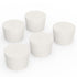 Solid Rubber Stoppers, (5 Pack) 9# White Tapered Lab Seal Rubber Stopper