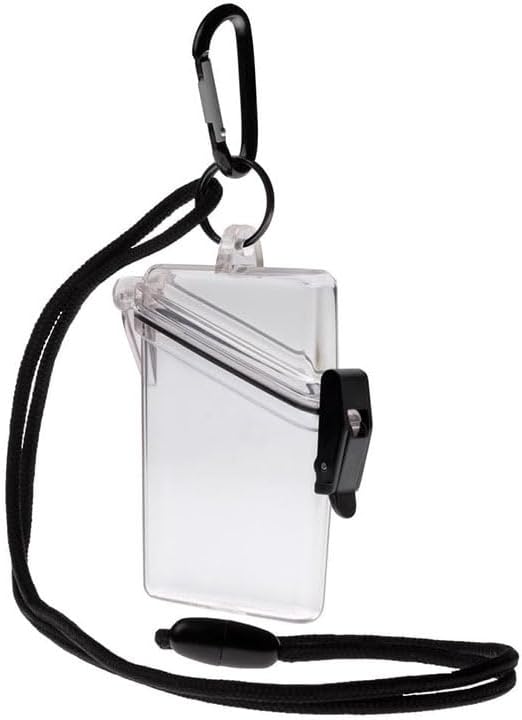 Transparent Clear Waterproof ID Card Badge Holder Case, Vertical Holders with Lanyard and Keychain for Office Supplies