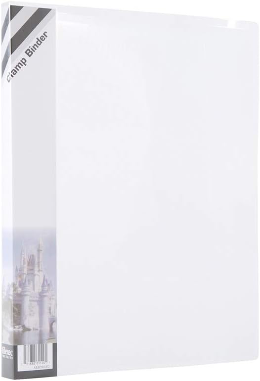 Filexec Products Clamp Binder, Translucent Clear, Removable Spine Label, Interior Pocket, 12 Pack (50640-61123)