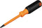 Klein Tools 6884INS Insulated Screwdriver, 1000V #1 Square Tip with 4-Inch Shank, Cushion-Grip Handle