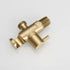 Hand Held Shower Holder with Hose Connector, Shower Head Shut Off Valve, Wall Mount, Brushed Gold