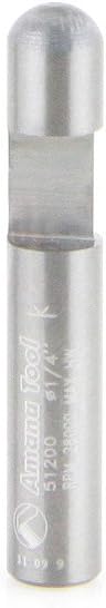 Amana Tool 51200 Solid Carbide Panel Pilot Flush Trim - 1/4 Dia x 1/4 Shank 1-F